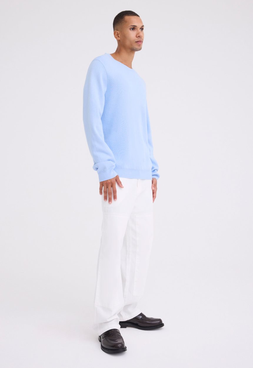 Jac + Jack Poster Cotton Cashmere Sweater - Big Blue